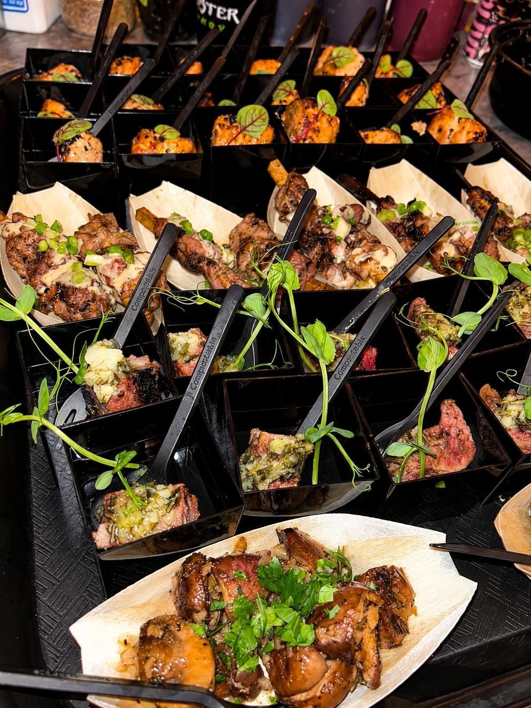 Selection of luxury BBQ bites prepared by BBQ Queen